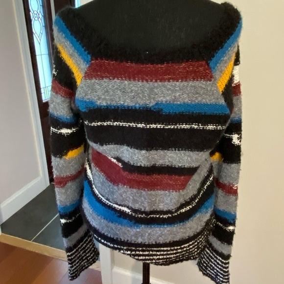 Free people multi  color fuzzy sweater - Picture 4 of 10